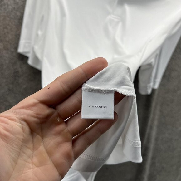 Peter Millar Polo Shirt Mens Small White Featherweight UPF 50+ Golf Performance - Picture 9 of 10